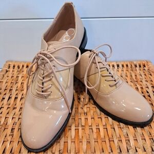Calvin Klein Patent Leather Classic Preppy Academia Oxford Shoes Womens 8